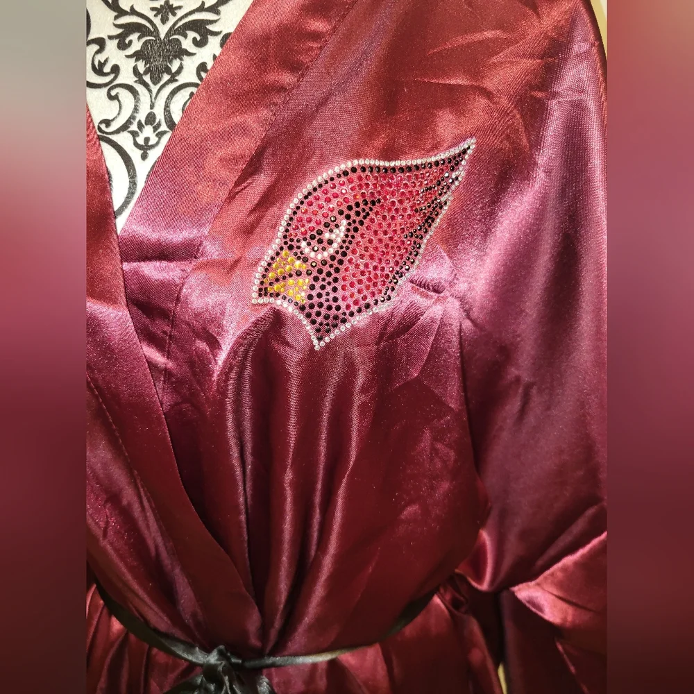 NFL AZ Cardinals Satin Kimono Robe L/XL New With‎ Tags
